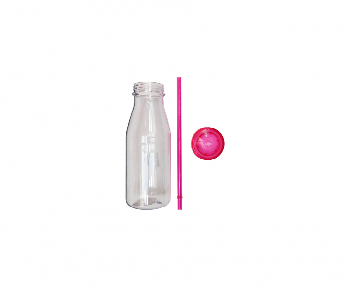 HOPPY PLASTICO TRANSP. (20X7) C/ TAPA ROSADO