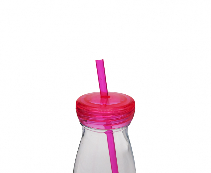 HOPPY PLASTICO TRANSP. (20X7) C/ TAPA ROSADO