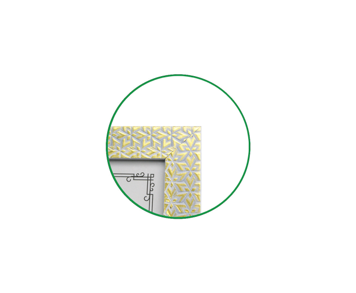 PORTA RETRATO RECTANGULO (13.5X18.5X1) DORADO/BLANCO