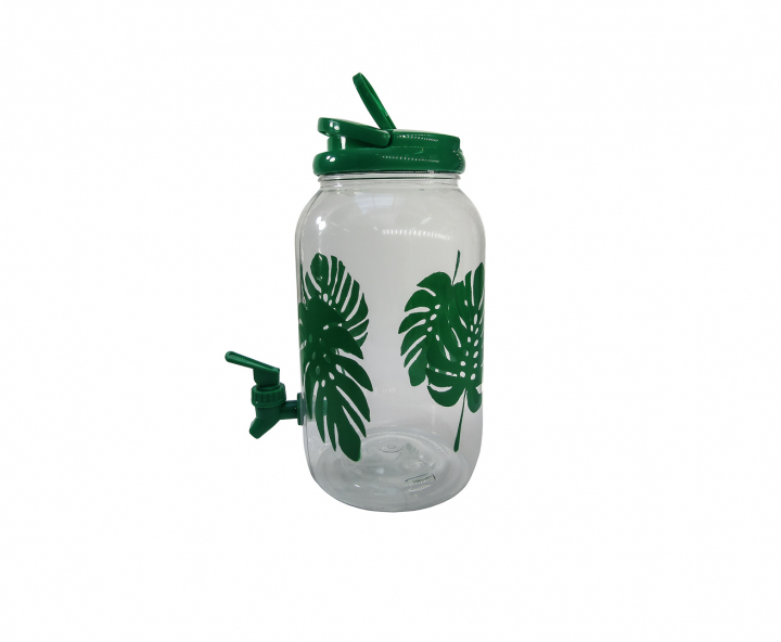 DISPENSADOR PLASTICO C/ VASOS (3L) HOJA VERDE
