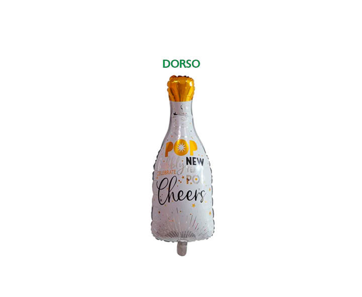 GLOBO ESPUMANTE “FELIZ AÑO NUEVO” (38X81) BLANCO