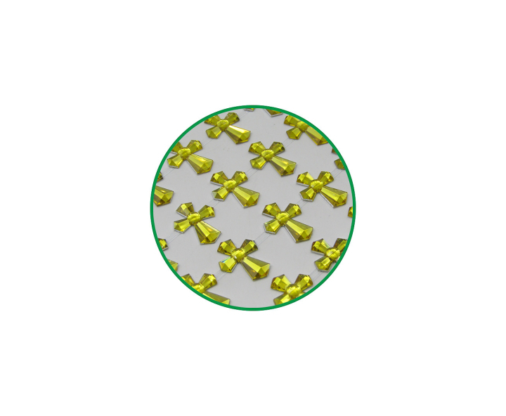 CALCOMANIA PIEDRAS CRUZ (1.5X2) DORADO