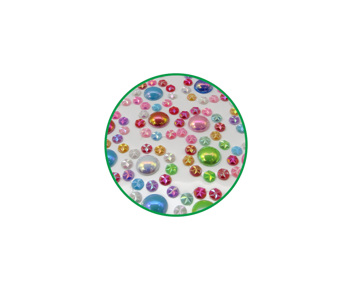 CALCOMANIA PIEDRAS CIRCULAR COLOR