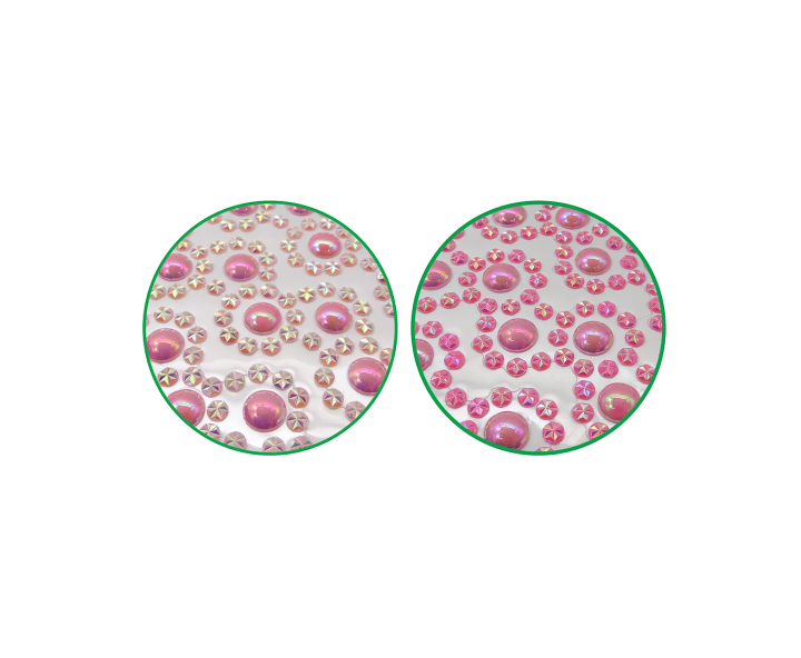 CALCOMANIA PIEDRAS CIRCULAR ROSADO