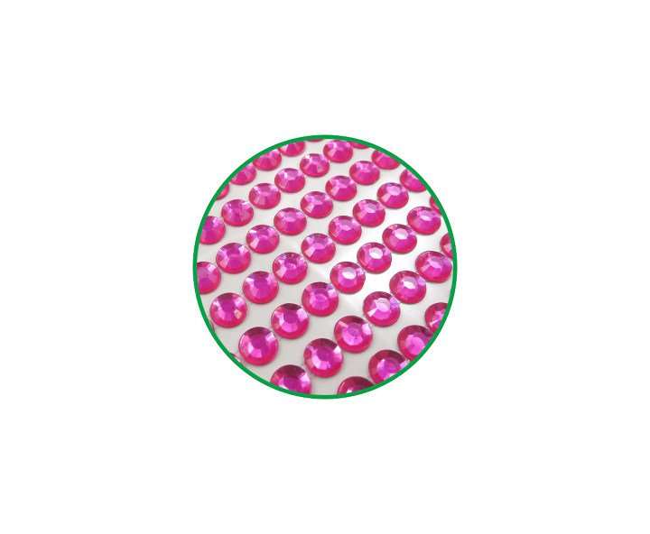 CALCOMANIA PIEDRAS CIRCULAR 6 FUCSIA