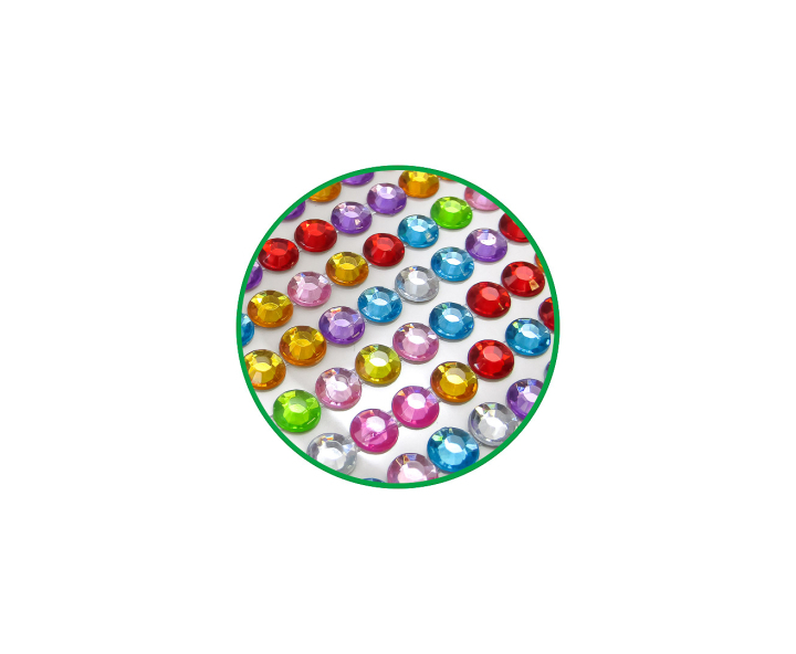 CALCOMANIA PIEDRAS CIRCULAR 6 COLOR