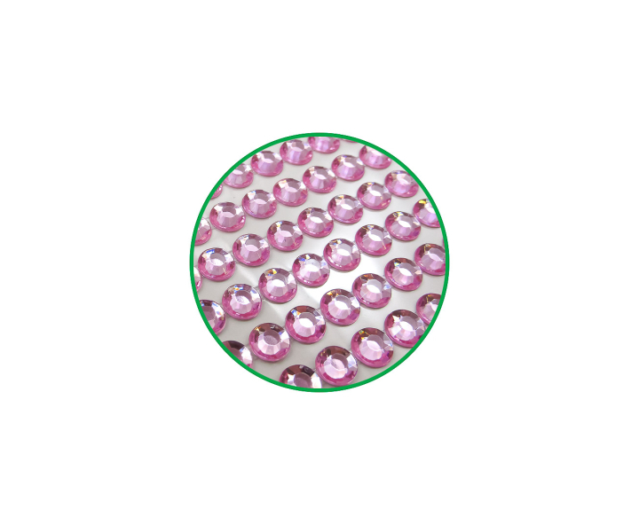 CALCOMANIA PIEDRAS CIRCULAR 6 ROSADO CLARO