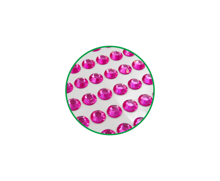 CALCOMANIA PIEDRAS CIRCULAR 8 FUCSIA