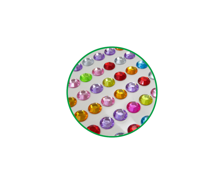 CALCOMANIA PIEDRAS CIRCULAR 8 COLOR