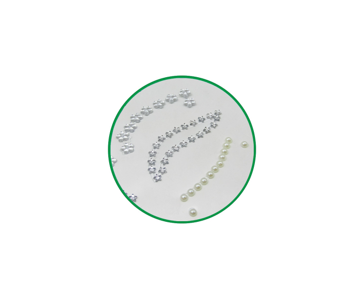 CALCOMANIA FACIAL PIEDRAS 3P PLATEADO