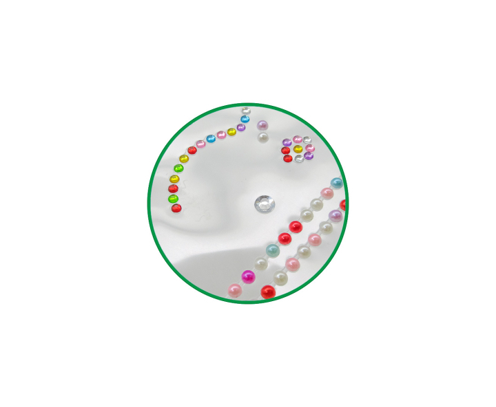 CALCOMANIA FACIAL PIEDRAS 3P COLOR