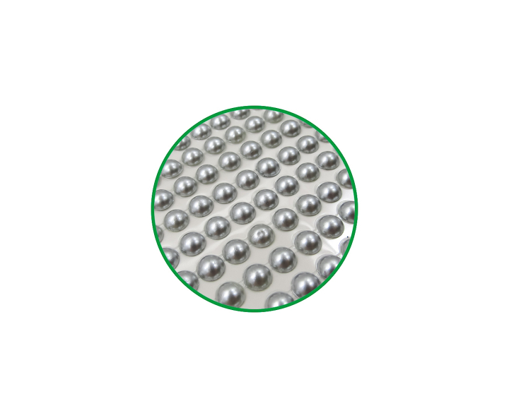CALCOMANIA PERLAS 6 PLATEADO