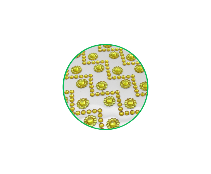 CALCOMANIA PIEDRAS 5P DORADO
