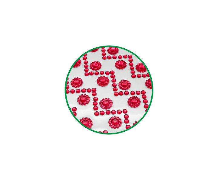 CALCOMANIA PIEDRAS 5P ROJO