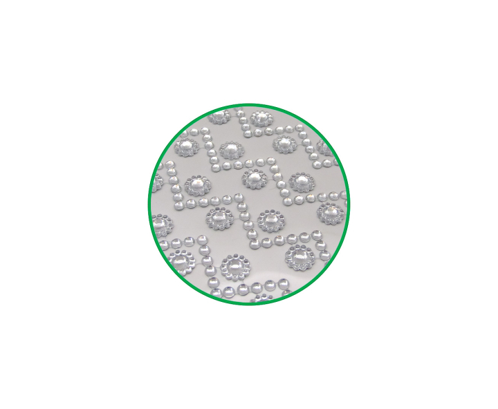CALCOMANIA PIEDRAS 5P PLATEADO