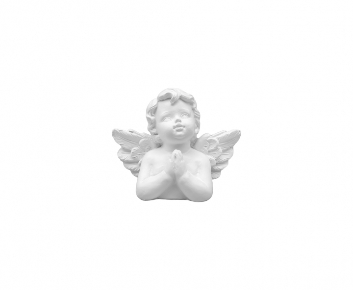 RESINA ANGEL NIÑO (10X8CM) BLANCO