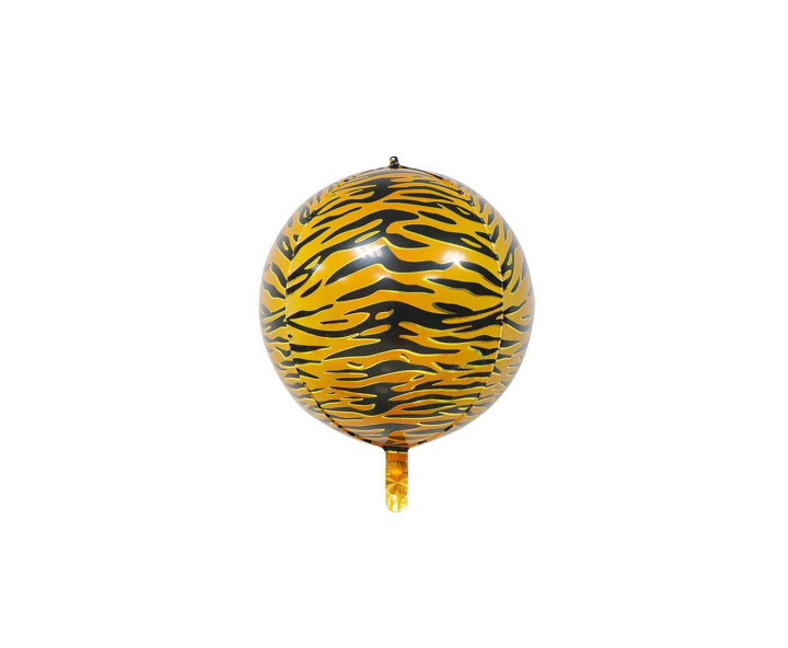 GLOBO CIRCULAR PATRON TIGRE (55CM) AMARILLO/NEGRO
