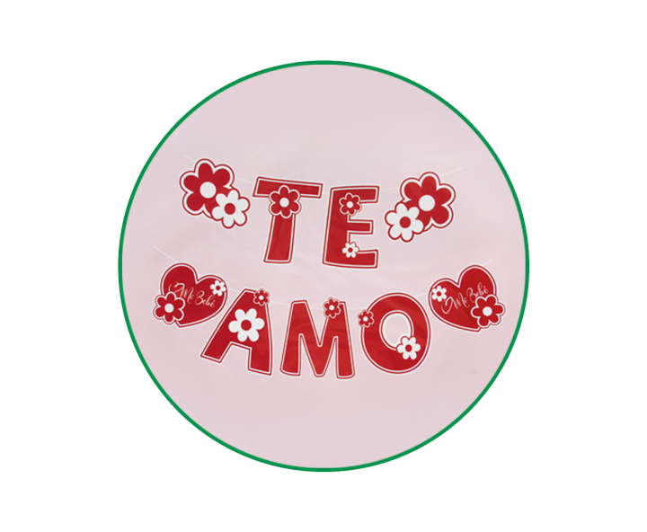 BANDERIN TE AMO 9P (3M) ROJO