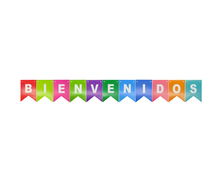BANDERINES BIENVENIDOS (17X12CM/3M) COLOR