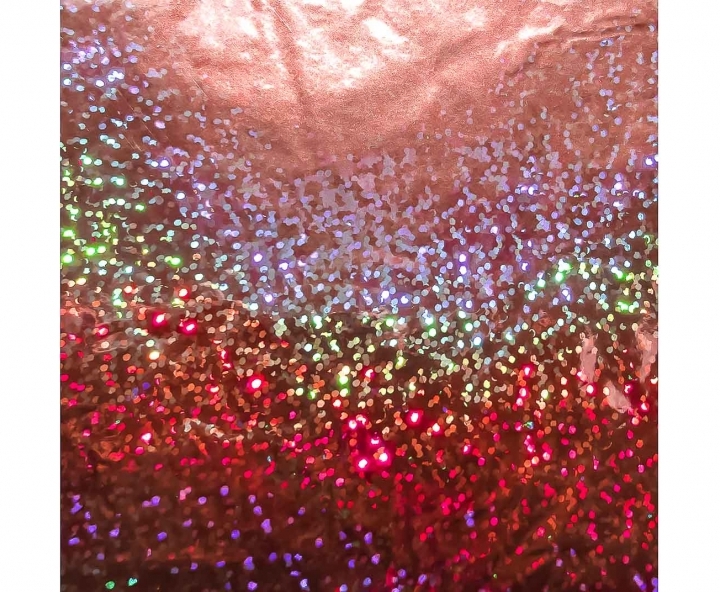 GLOBO ESTRELLA BRILLOSO (45CM) ROSA DORADO
