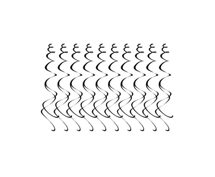 COLGANTE ESPIRAL METALIZADO 10P (14CM) NEGRO