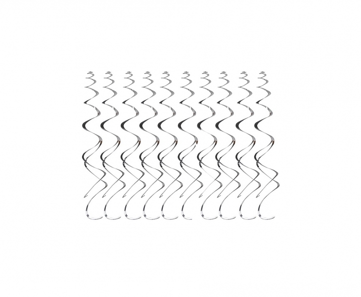 COLGANTE ESPIRAL METALIZADO 10P (14CM) PLATEADO