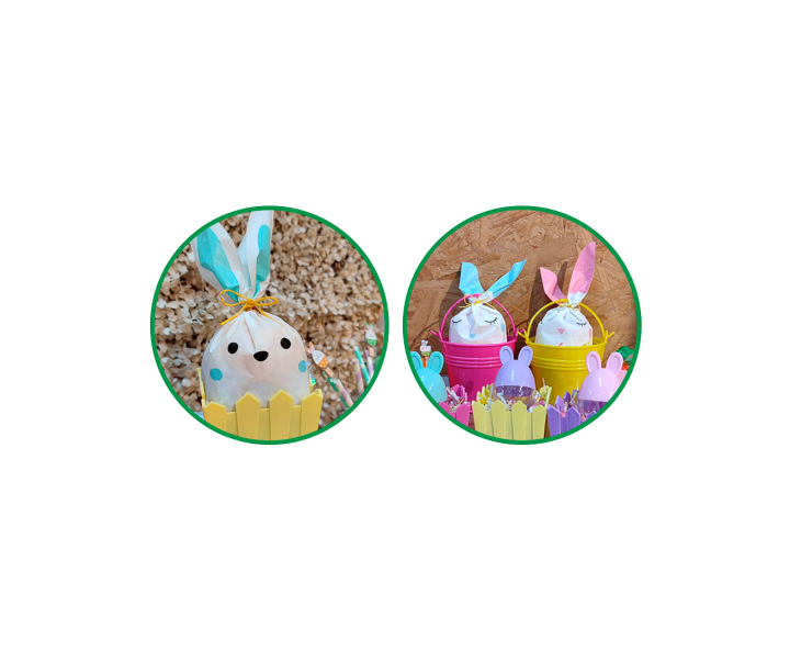 BOLSITA GALLETITAS CONEJO 10P (13X10X6) CELESTE