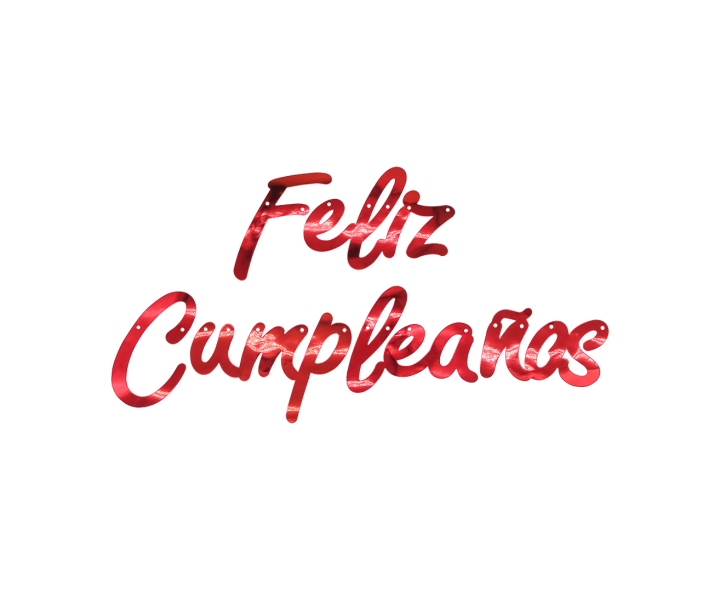 BANDERIN FELIZ CUMPLEA (2M) ROJO