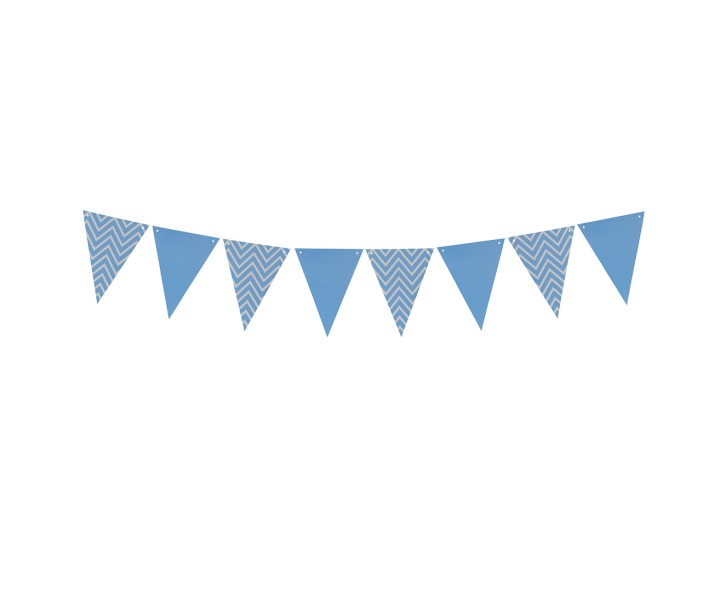 BANDERIN TRIANGULAR 8P (16X21) CELESTE 