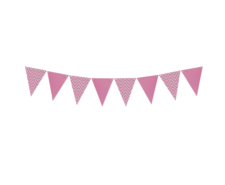BANDERIN TRIANGULAR 8P (16X21) ROSADO
