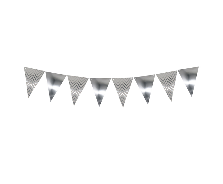 BANDERIN TRIANGULAR 8P (16X21) PLATEADO 