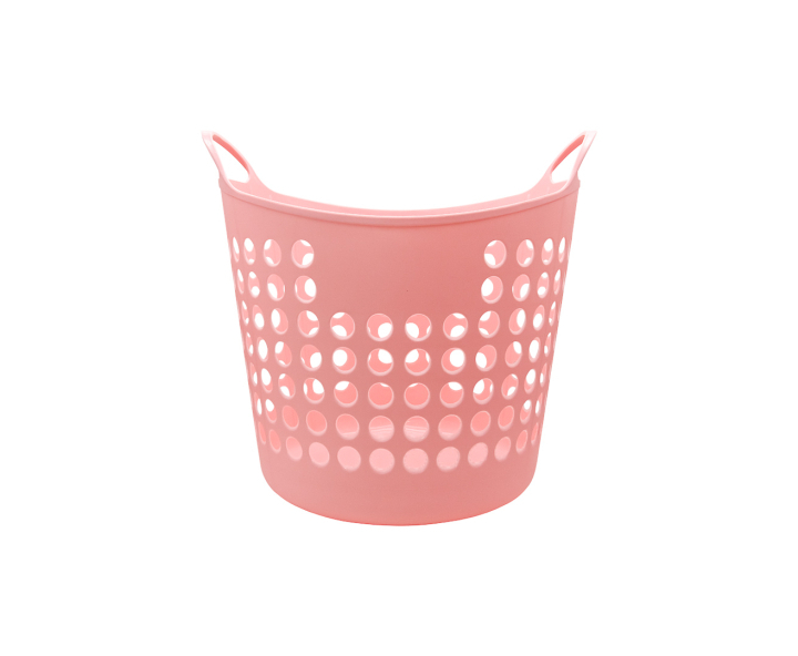 CESTO PLASTICO P/ ROPA (40X40) ROSADO
