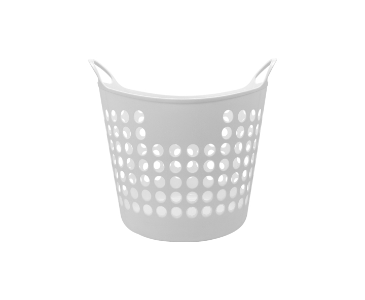 CESTO PLASTICO P/ ROPA (40X40) BLANCO