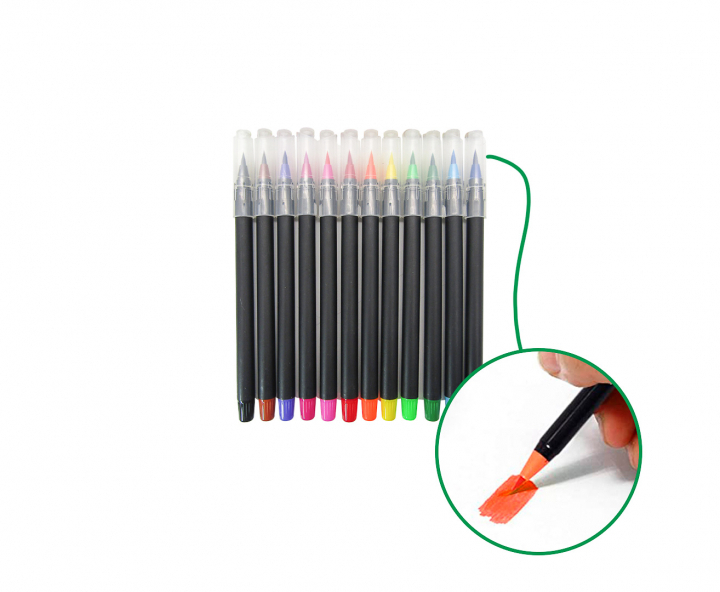 MARCADOR BRUSH PEN 12P COLOR