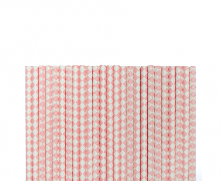 PAJITA DE PAPEL CUADRADO ROSADO