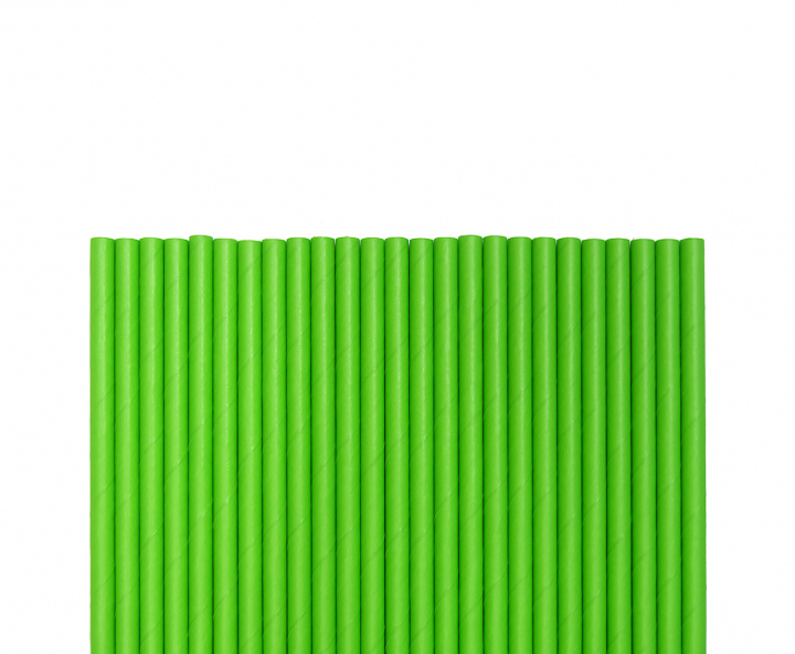 PAJITA DE PAPEL 25P (20CM) VERDE