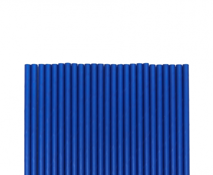 PAJITA DE PAPEL 25P (20CM) AZUL