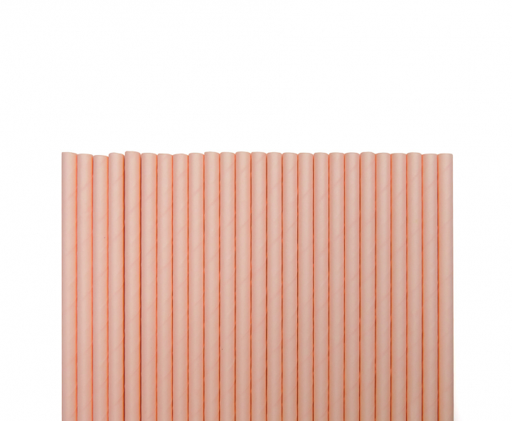 PAJITA DE PAPEL 25P (20CM) ROSADO