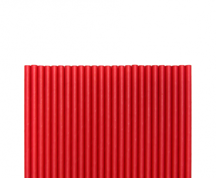 PAJITA DE PAPEL 25P (20CM) ROJO OSCURO