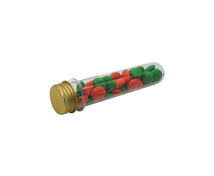 CARAMELERO TUBO 10P (12.5CM) TAPA DORADO