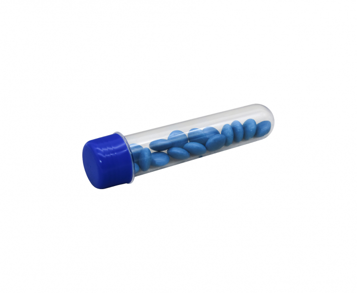 CARAMELERO TUBO 10P (12.5CM) TAPA AZUL