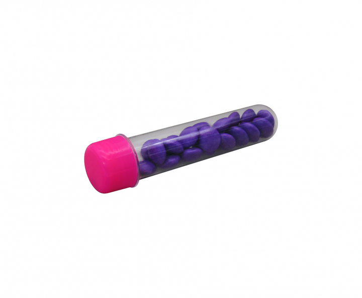 CARAMELERO TUBO 10P (12.5CM) TAPA FUCSIA