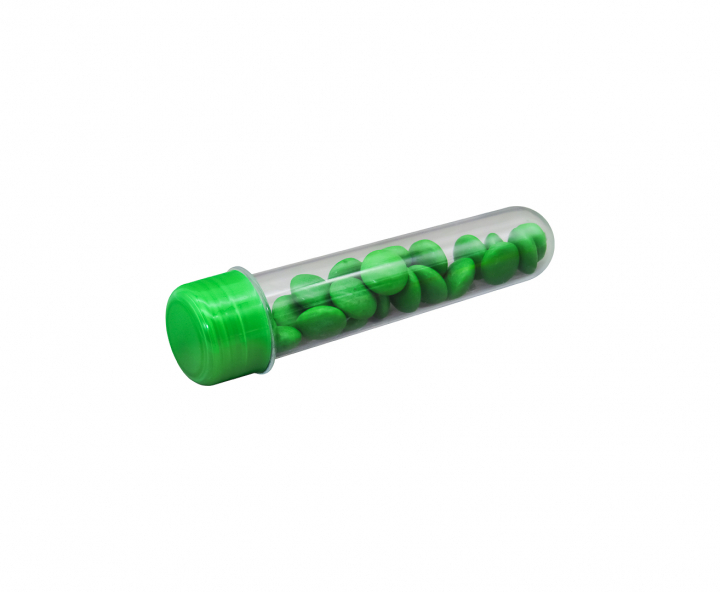 CARAMELERO TUBO 10P (12.5CM) TAPA VERDE LIMON