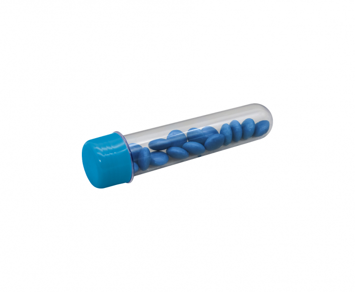 CARAMELERO TUBO 10P (12.5CM) TAPA CELESTE