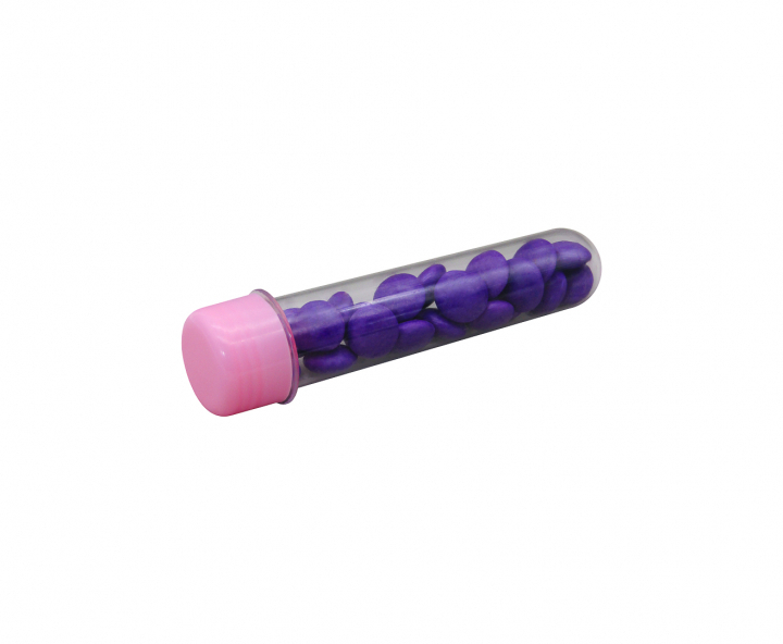 CARAMELERO TUBO 10P (12.5CM) TAPA ROSADO