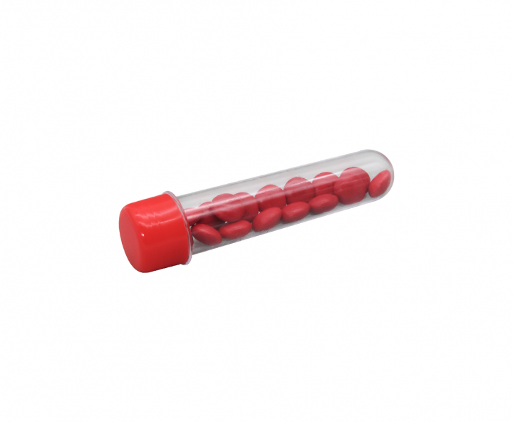 CARAMELERO TUBO 10P (12.5CM) TAPA ROJO