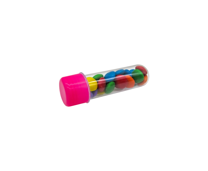 CARAMELERO TUBO 10P (10X3CM) FUCSIA/TRANSP.