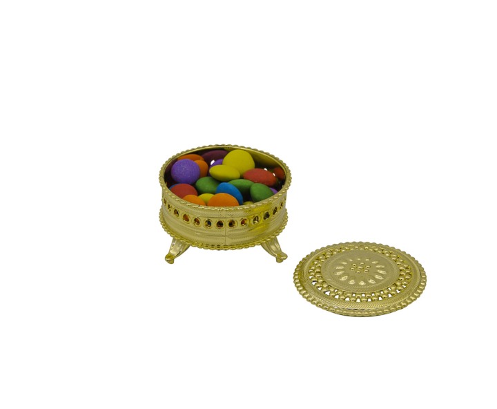 POTECITO REDONDO 10P (7.5X3.5) DORADO