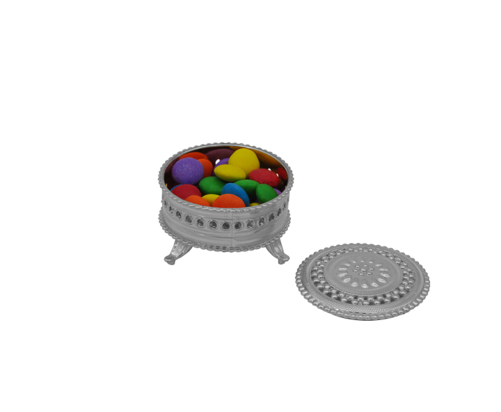 POTECITO REDONDO 10P (7.5X3.5) PLATEADO