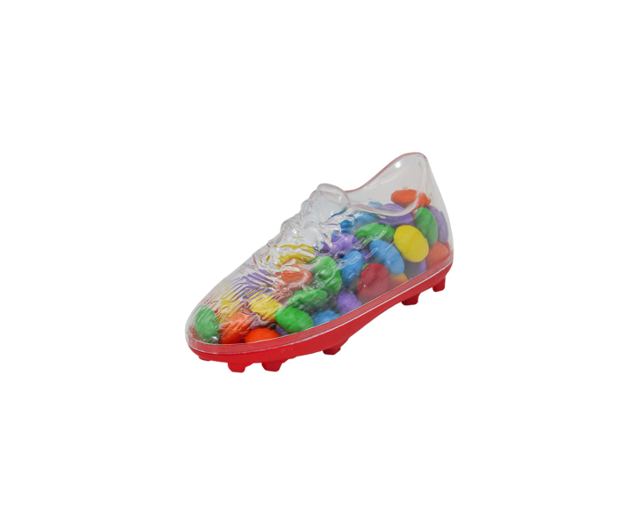 CARAMELERO BOTIN 10P (11.5X5X4) ROJO/TRANSP.